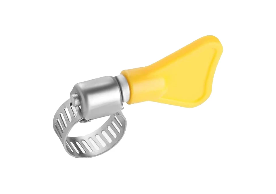 Hose Clamp Yellow Butterfly Stainless Steel 25-44mm