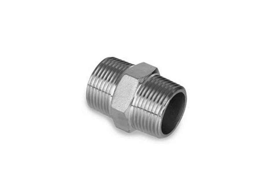 Hexagon Double Nipple NPT 1/2" to NPT 1/2"
