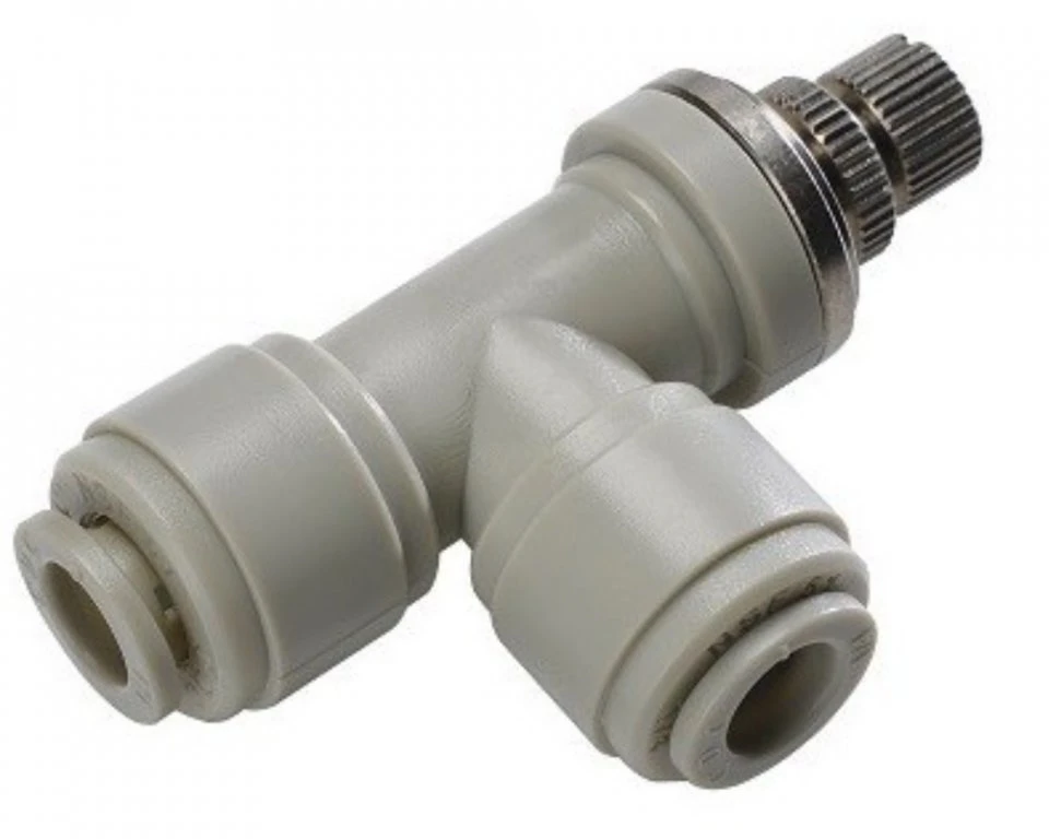 Fluidfit L-shaped flow valve