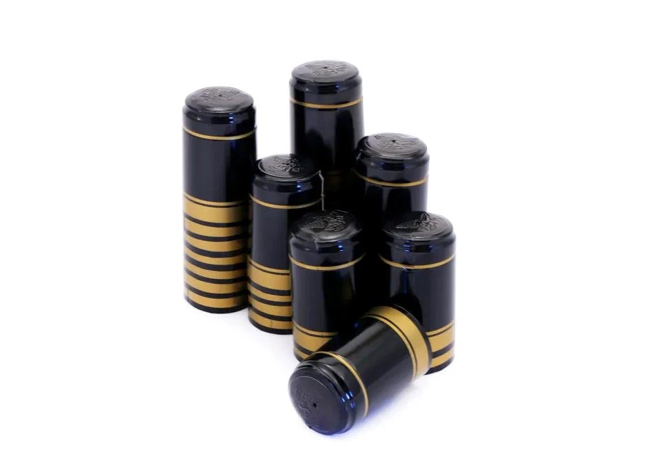 Shrink Caps Black-Gold 30-pack