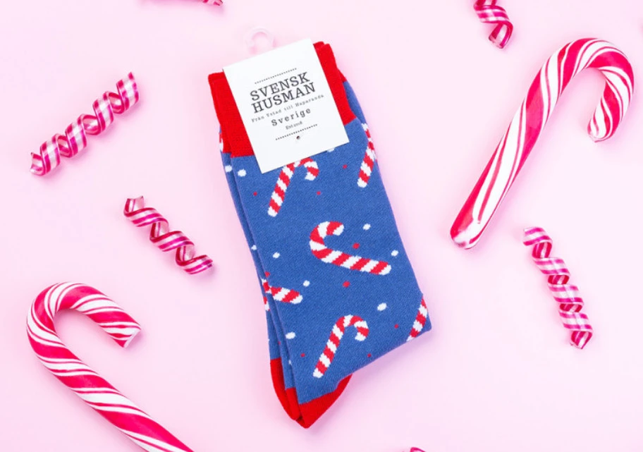 Svensk Husman Candy Cane Socks