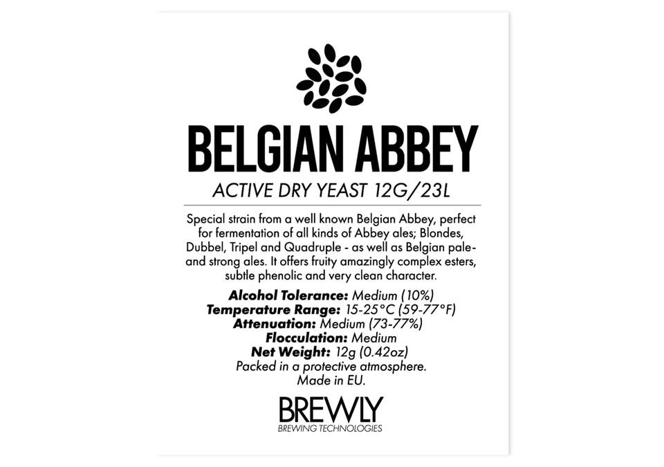 Brewly Belgian Abbey Ale 12g Yeast